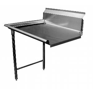 GSW USA DT72C-L 72"W Left Clean Straight Dishtable 16 Gauge Stainless Steel
