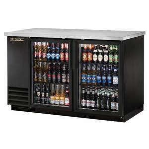 True TBB-2G-HC-LD 37in High, Two Section, Back Bar Cooler
