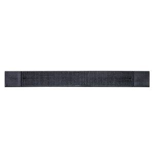 Update International BM-27BK Black Non-Skid Rubber Bar Mats 27in x 3¼in