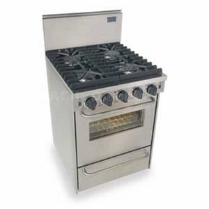 FiveStar T*N491-7BW 24" Residential Stainless Gas Range 4 Sealed Burners