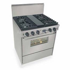 FiveStar T*N287-BW 30" Dual Fuel Stainless 4 Burner Range Convection Oven