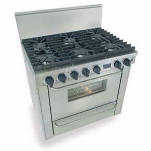 FiveStar T*N311-7BW 36" Residential Stainless Gas Range 6 Sealed Burners