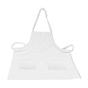 Crestware BAW White Bib Apron w/ 2 Pockets