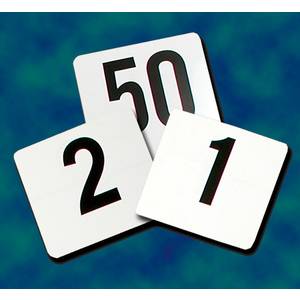 Update International PTN4/1-50 50 Pieces Plastic Table Number Cards 1-50
