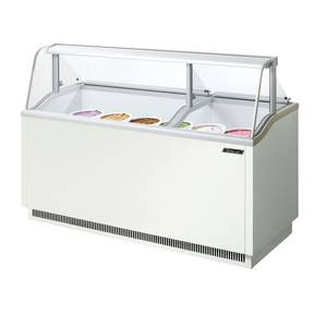 Turbo Air TIDC-70W-N (12) 3 Gallon Ice Cream Dipping Cabinet - White