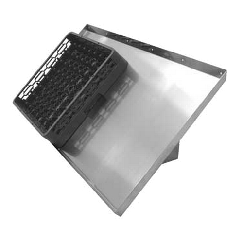 GSW USA DT-WS2442 24" x 42" Wall-Mount Stainless Steel Slanted Rack Shelf