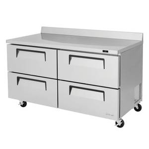 Turbo Air TWR-60SD-D4-N 60in Commercial Worktop Cooler 16cf 4 Drawers Stainless
