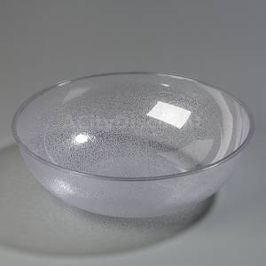 Carlisle 721207 12ea 5.5 Quart Pebbled Salad Bowl 12" Dia Clear Polycarbon