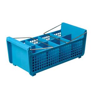 Carlisle C32P214 Carlisle Flatware Wash Basket Blue w/ Handles