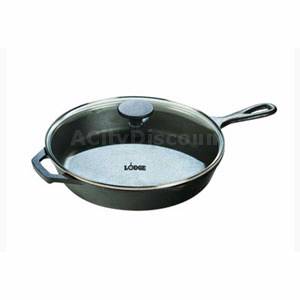 Lodge L8SKG3 10" Cast Iron Skillet with Glass Cover