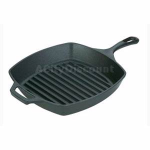 Lodge L8SGP3 10.5" Square Fry Pan Ribbed Bottom