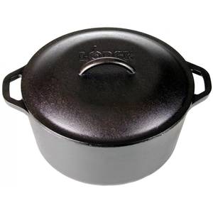Lodge L8DOL3 5 Quart Dutch Oven with Looped Handles