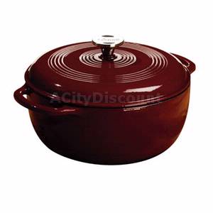 Lodge EC6D73 6 Quart Enamel Dutch Oven Burgundy