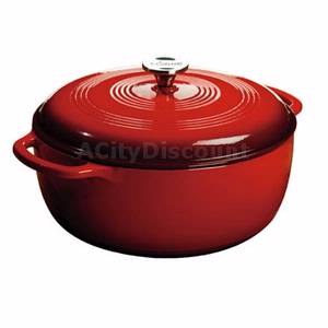 Lodge EC7D43 7.5 Quart Enamel Dutch Oven Red 