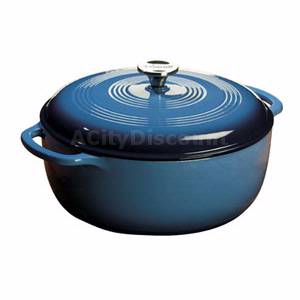 Lodge EC7D33 7.5 Quart Enamel Dutch Oven Blue