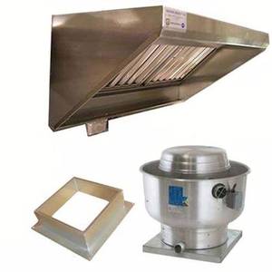 Superior Hoods S5HP-C 5ft Concession Hood System Package with Exhaust Fan & Curb