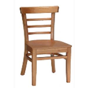 H&D Commercial Seating 8676 Hardwood Ladder Back Chair w/ Wood Seat & Finish Options