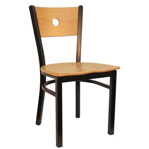 H&D Commercial Seating 6149 Metal Moon Back Chair Veneer Seat & Back with Finish Options