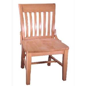H&D Commercial Seating 8234 Wood Saddle Back Chair with Finish Options