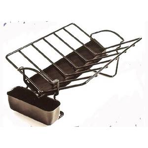 Charcoal Companion CC3093 17" x 10.25" Roasting Rack with Juice Cup