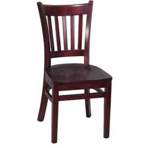 H&D Commercial Seating 8242 WOOD Wooden Slat Back Dining Chair with Finish Options