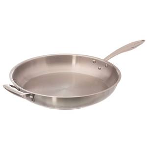 Browne Foodservice 5724054 14" Stainless Fry Pan Natural Finish NSF