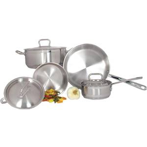 Adcraft SXS-7PC 7 Piece Stainless Steel Induction-Ready Cookware Set