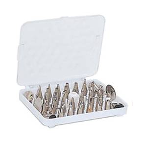 Adcraft AT-783 52 Piece Nickel Plated Cake Decorating Tube Set