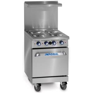 Imperial IR-4-E 24"Restaurant Range 4 Round Electric Burners - Standard Oven
