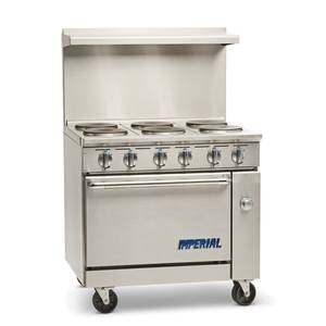 Imperial IR-6-E 36" Electric 6 Burner Restaurant Range with Standard oven