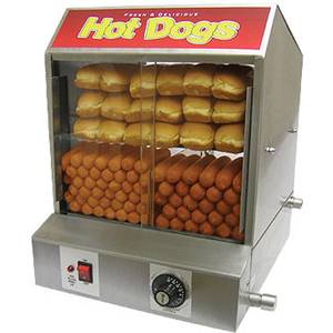 Benchmark 60048 Hot Dog Steamer & Bun Warmer Merchandiser
