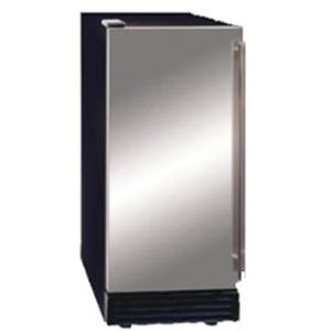Bluestone Appliance BCIM44 50lb Undercounter Ice Cube Maker Machine S/s with Storage