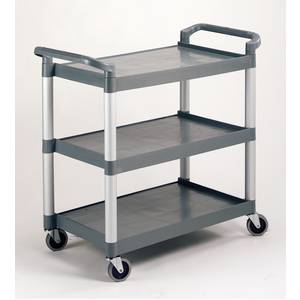 Crestware LTROLLEY Large 3 Tier Utility Bus Cart Trolley