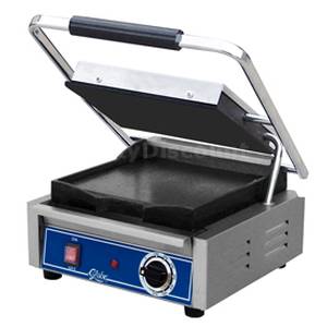 Globe GSG10 Bistro Panini Grill Press w/ 10"x 10"Cast Iron Smooth Plates