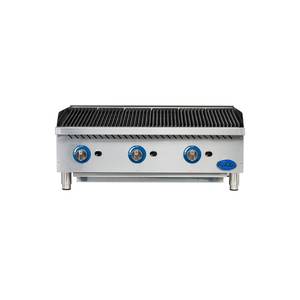 Globe GCB36G-CR 36" Counter-Top Natural Gas Charbroiler Cast Iron Radiant