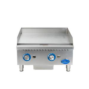 Globe GG24G 24" Counter-Top Natural Gas Griddle with Manual Control