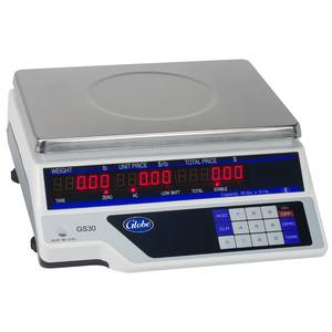 Globe GS30 30lb Capacity Price Computing Scale with 11.75"x8.75" Plate 