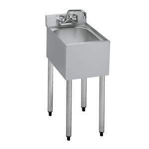 Krowne Metal 21-1C 21"D Underbar Hand Sink 1 Compartment 10" x 12" x 7" Bowl