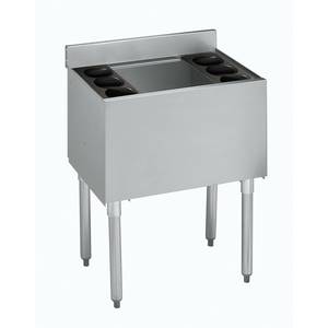 Krowne Metal 21-24-7 24"W Insulated Bar Ice Bin 21" Deep w/ Cold Plate 12" Depth