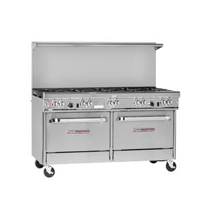 Southbend 4601DD Ultimate 60" Gas 10 Burner Restaurant Range 2 Standard Ovens