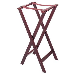 Update International TSW-32 32in High, Cherry Wood Finish Tray Stand