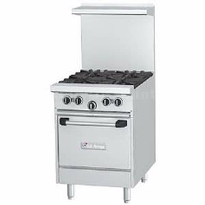 US Range U24-4L U Series 24" Gas Restaurant Range w/ 4 Burners & Std. Oven