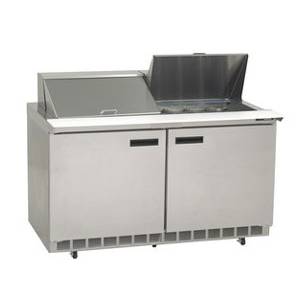 Delfield 4460NP-24M 60" Mega Top Refrigerated Salad Prep Table Cooler w/ 24 Pans