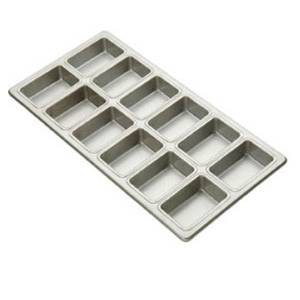 Focus Foodservice 905755 Mini-Loaf Bread Pan Holds 12 Mini Loaves