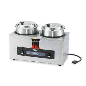 Vollrath 72040 Twin Well Rethermalizer 4 Quart w/ Insets & Hinged Cover
