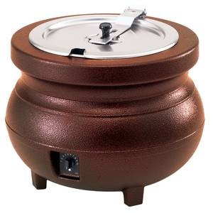 Vollrath 72176 11 Quart Soup Kettle Rethermalizer Copper w/ Inset & Cover