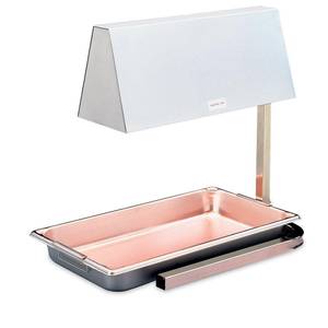 Vollrath 71500 Cayenne Twin White Bulb Heat Lamp Stainless Hood 500W