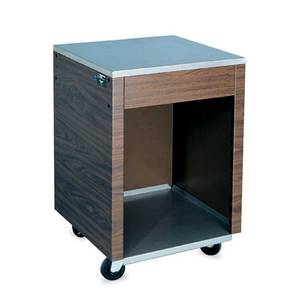 Vollrath 38905 24" W Cashier Station Open Base Walnut w/ Stainless Surface
