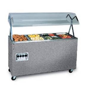 Vollrath T3873060 4 Well Portable Hot Food Steam Table with Lights Granite
