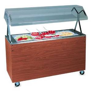 Vollrath R38773 46" Mobile Refrigerated Food Station Cherry w/ Solid Base